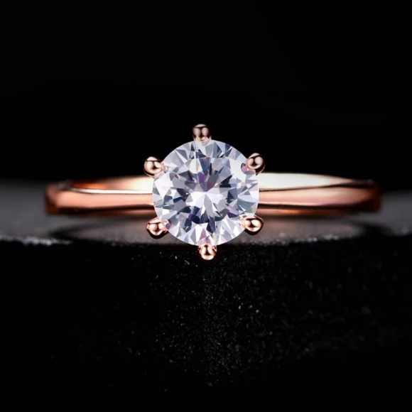 NEW Rose Gold 1 Carat Solitaire Engagement Ring - Picture 2 of 7